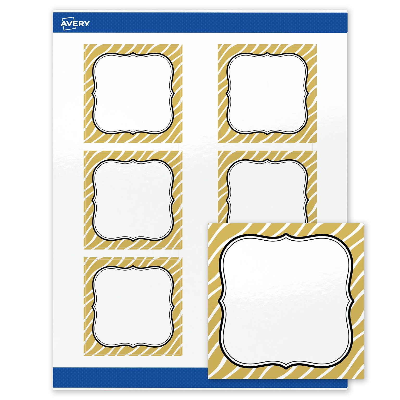 Avery Square Laser/Inkjet Multipurpose Labels, 3 x 3, White, 60/Pack (19479370986)