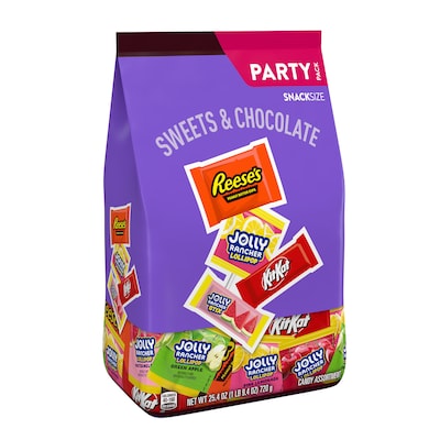 Hersheys Sweets & Chocolate Candy Variety Party Pack, Assorted Flavors, 25.4 oz. (HEC93942)