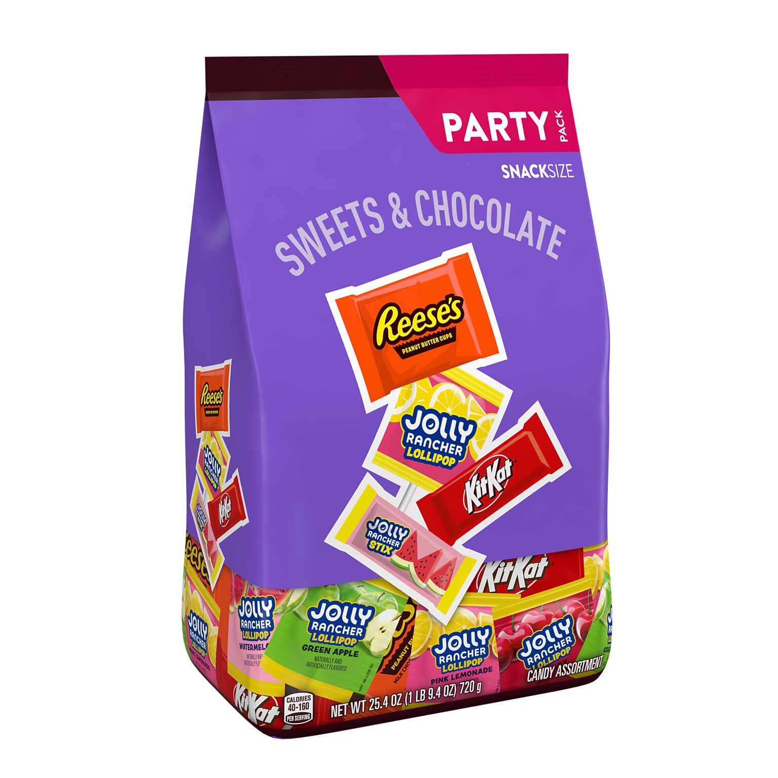 Hersheys Sweets & Chocolate Candy Variety Party Pack, Assorted Flavors, 25.4 oz. (HEC93942)