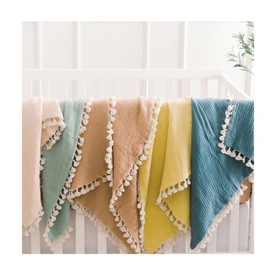 Baby Crane 6-Layer Muslin Blanket, Copper (BC-140BL-3)