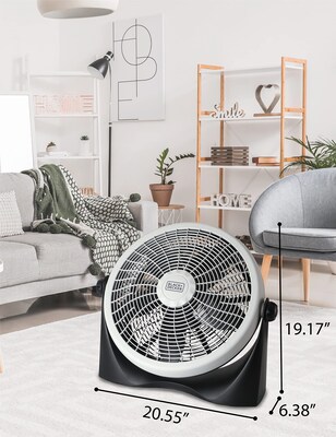 Black & Decker 16" Floor Fan, 3-Speed, Black (BFF16B)