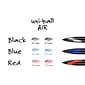 uni AIR Porous Point Pens, Medium Point, 0.7mm, Black, Black Ink, 12/Pack (1927631)