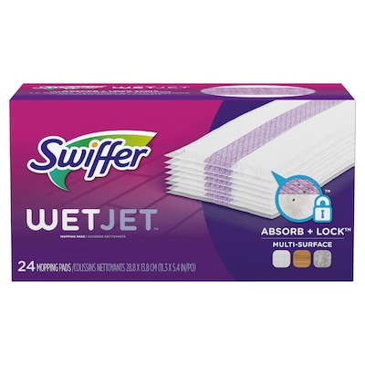 Swiffer WetJet Mop Starter Kit (1 Spray Mop, 5 Mopping Pads, 1 Floor  Cleaner Liquid Solution) Dust Mop