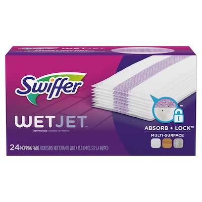 Swiffer WetJet Spray Mop Multi-Surface Floor Cleaner Pad Refill, 24 Count (PGC 08443)