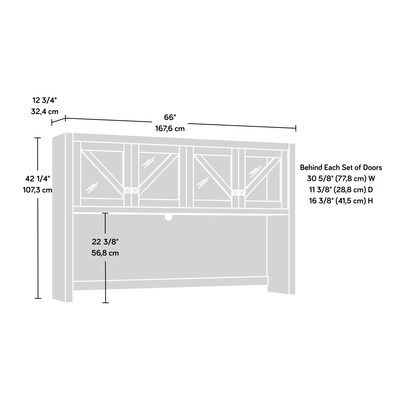 Sauder Dixon City 66"W Desktop Hutch, Brushed Oak (432895)