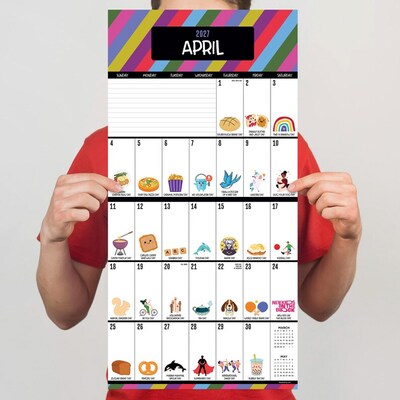 2027 TF Publishing Every Day's A Holiday 12" x 12" Monthly Wall Calendar, Multicolored (27-1108)
