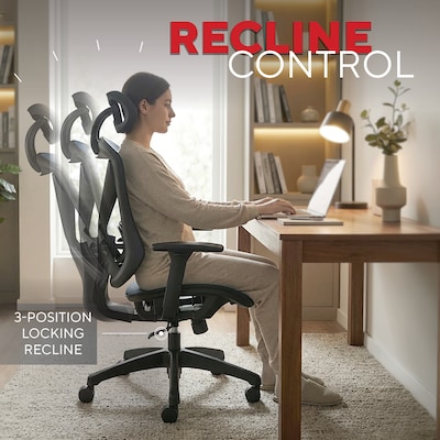 Staples® Dexley Ergonomic Mesh Swivel Task Chair, Blue (UN59375)