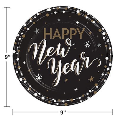 Say Hooray! New Year's Shimmer Tableware Kit, Multicolored, 49/Pack (DTC9037E2A)