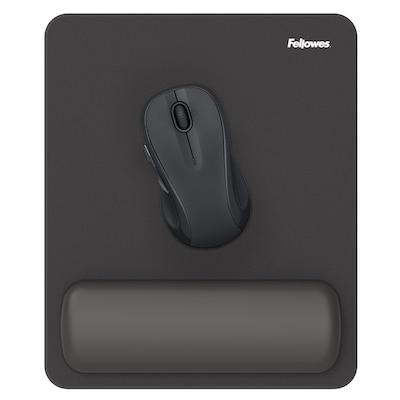 Fellowes Breyta Foam Mouse Pad/Wrist Rest Combo, Black (100145418)