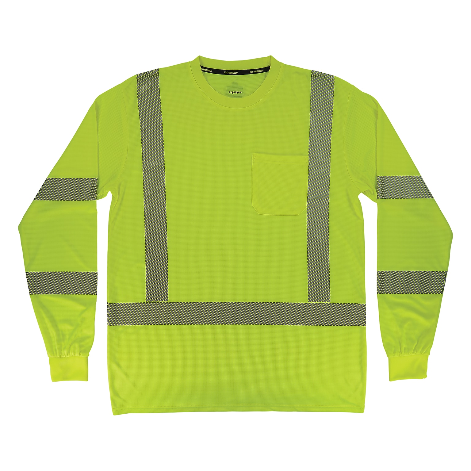 Ergodyne GloWear 8370 High Visibility Long Sleeve T-Shirt, ANSI Type R Class 3, Lime, 4XL (22258)