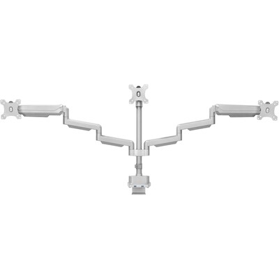 Lorell Adjustable Triple Monitor Arm with Pole, Up to 32 Monitor, Gray (LLR99804)