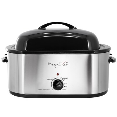 MegaChef 22 Qt Electric Roaster Oven, Silver (935121971M)