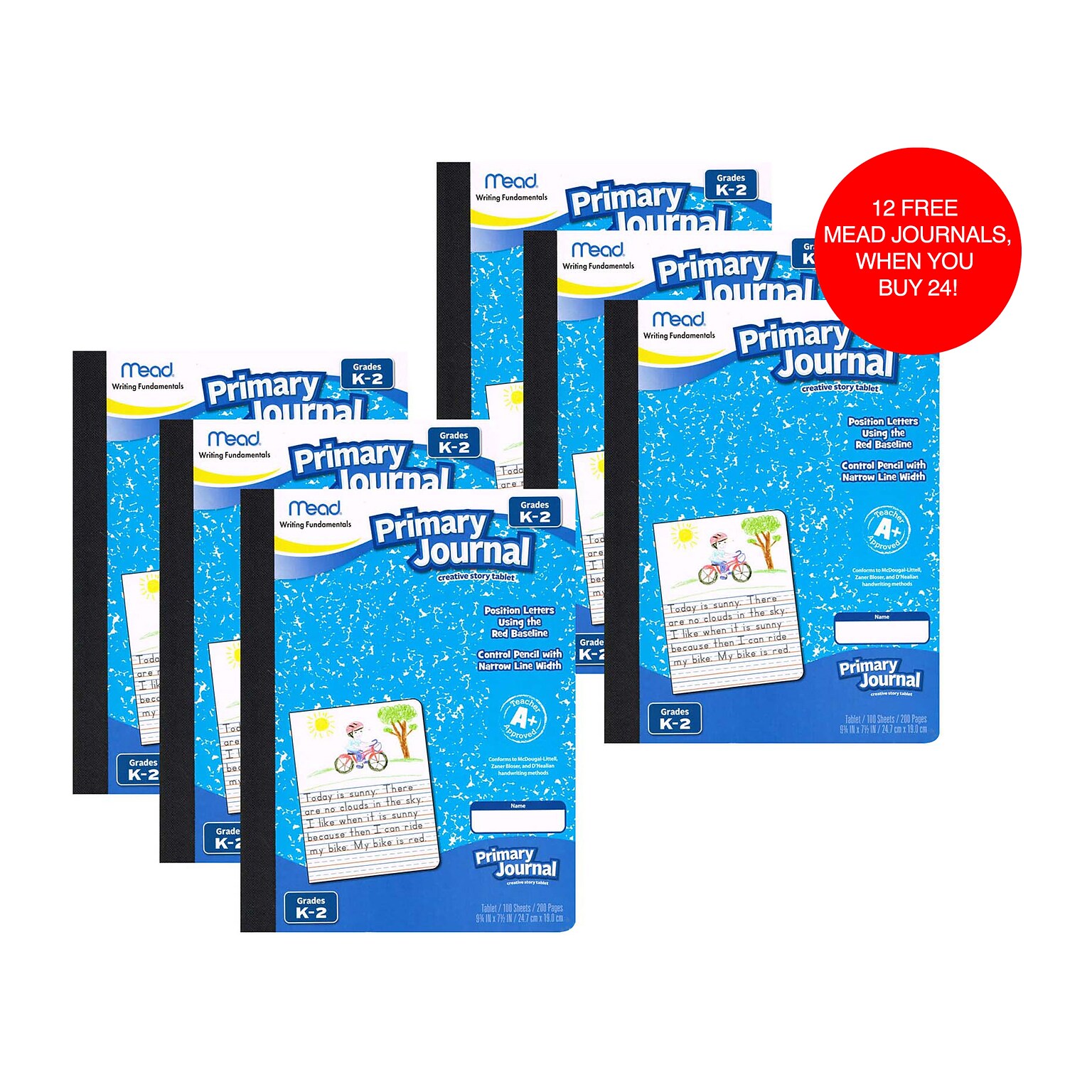 12 FREE Mead Primary Journals, When You Buy 24!  (36 total per deal)