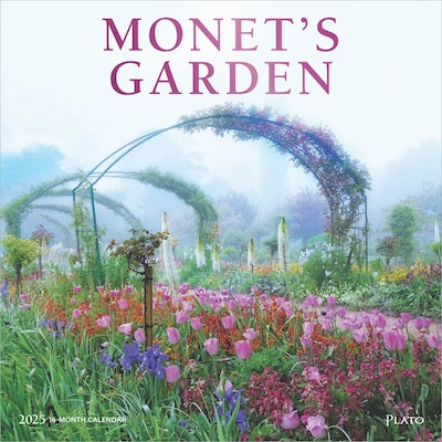 2025 Plato Monets Garden 12 x 12 Monthly  Wall Calendar (9781975480752)