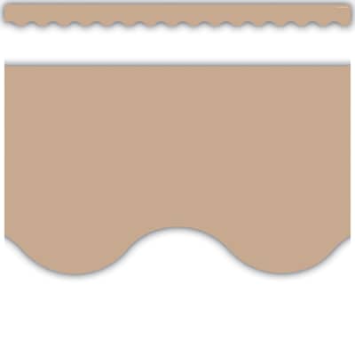 Teacher Created Resources Light Brown Scalloped Border Trim, 35 ft., Light Brown, 6 Packs/Bundle (TCR7129-6)