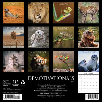 2027 Willow Creek Demotivationals  12 x 12 Monthly Wall Calendar (59999)