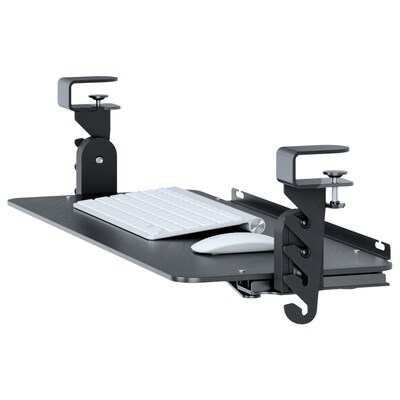 Uncaged Ergonomics KT4 Clamp-On Adjustable Under-Desk Keyboard Tray, Black