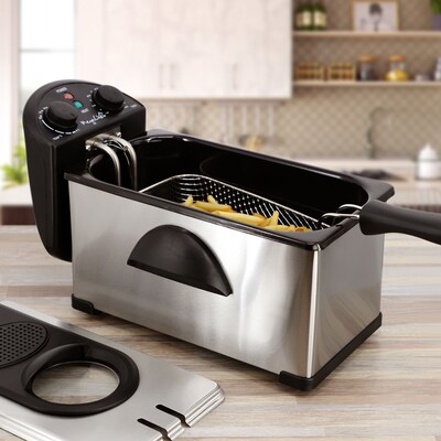 MegaChef 3 Liter Electric Deep Fryer, Black (935121818M)