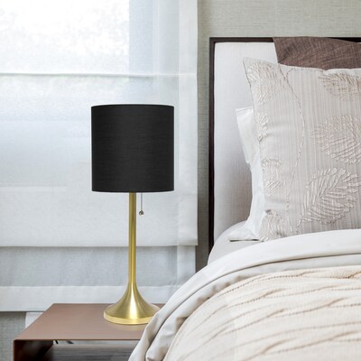 Creekwood Home Modern Glam 21.25" LED Table Lamp, Gold/Black (CWT-1006-GB)
