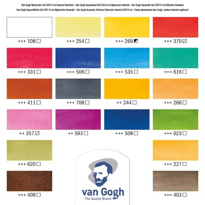 Talens Van Gogh Watercolor Paint, Assorted Colors (VNG20820120)