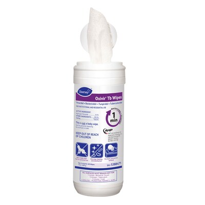 Diversey Oxivir Tb Disinfecting Wipes, 60 Wipes/Container, 12/Carton (5388471)