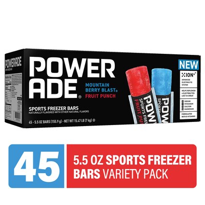 Powerade Sport Freezer Bar Electrolytes, 5.5 oz, 45/Pack (307-00436)