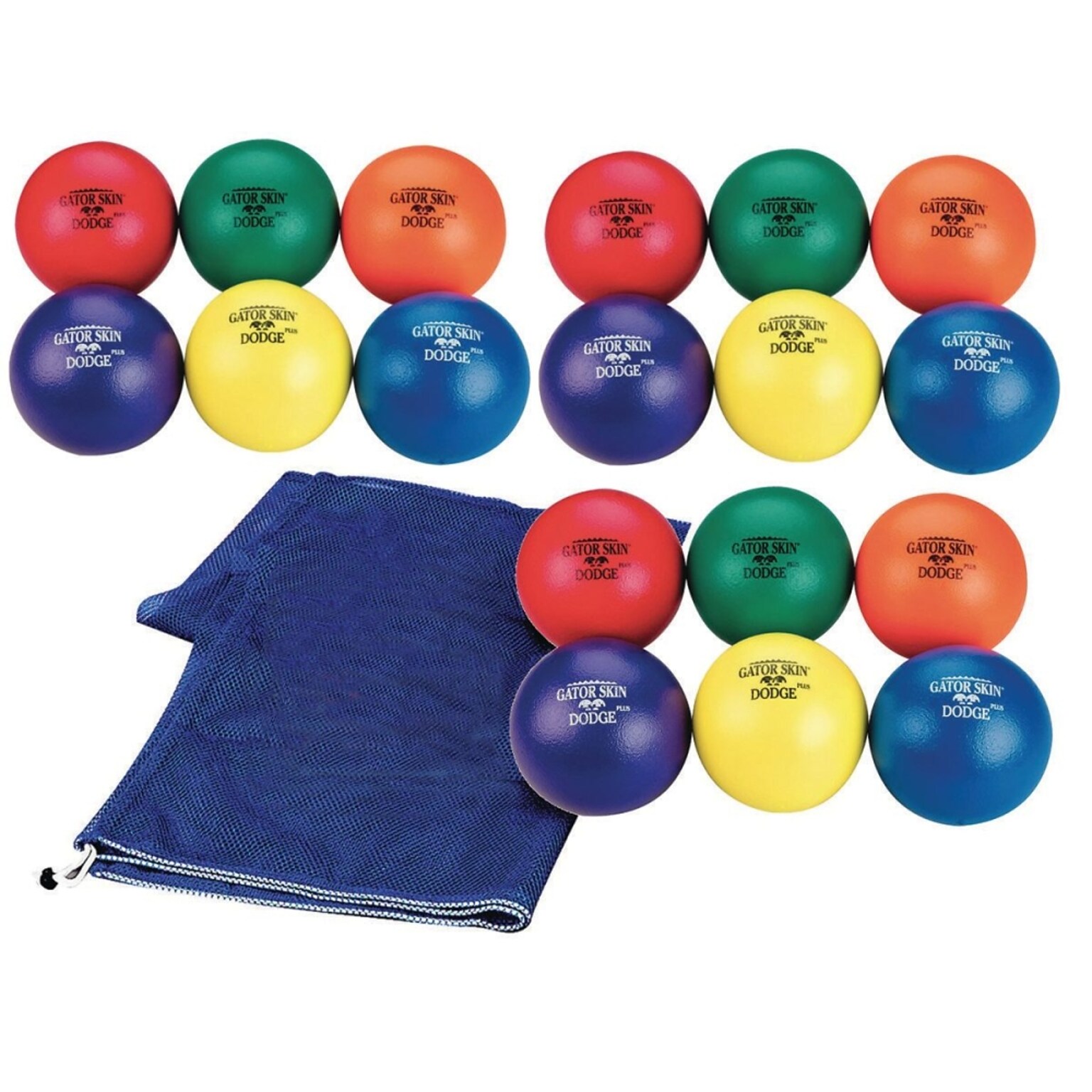 Gator Skin Middle School Dodgeball Easy Pack, Assorted Colors, 18/Pack (W15352)