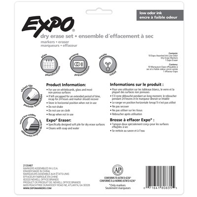 Expo Whiteboard Care Dry Erase Wipes, 5.5 x 10, White, 50/Container  (81850)