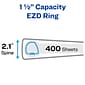 Avery Heavy Duty 1 1/2" 3-Ring View Binders, One Touch EZD Ring, Navy Blue (79805)