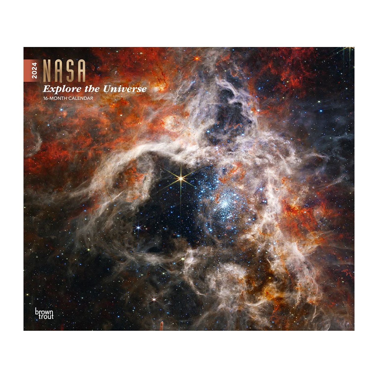 2024 BrownTrout NASA Explore the Universe 14 x 12 Monthly Wall Calendar (9781975468675)