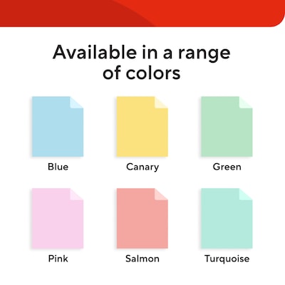 Staples Pastel 30% Recycled Color Copy Paper, 20 lbs., 8.5" x 11", Pink, 500/Ream (14779)