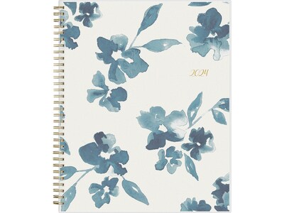2024 Blue Sky Bakah Blue 8.5 x 11 Weekly & Monthly Planner, White/Blue (137261-24)