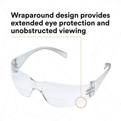 3M Virtua Anti-Fog +1.50 Safety Glasses, Clear Lens, 20/Carton (11513-00000-20)