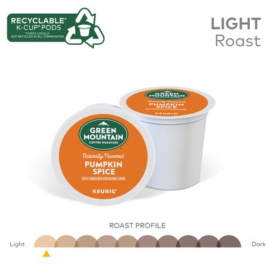 Green Mountain Pumpkin Spice Coffee Keurig® K-Cup® Pods, Light Roast, 24/Box (6758)