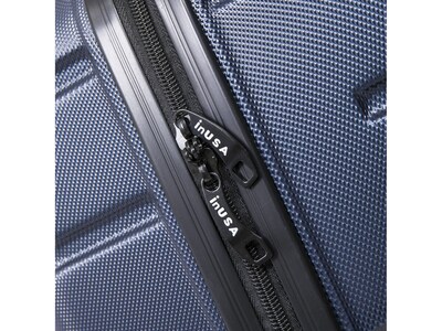 InUSA Trend 3-Piece Hardside Spinner Luggage Set, TSA Checkpoint Friendly, Blue (IUTRESML-BLU)