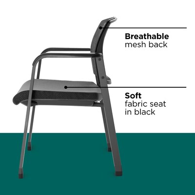Workplace2.0™ Esler Fabric Guest Chair, Black (UN28355-CC)