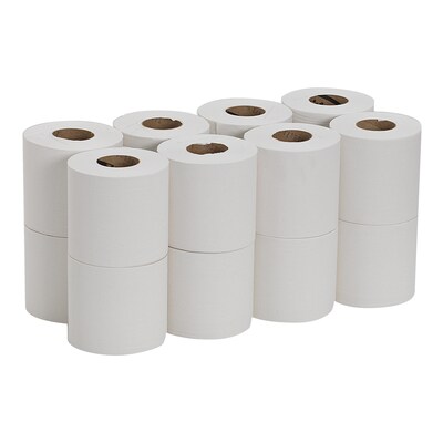 SofPull Mini 2-Ply Centerpull Toilet Paper, White, 500 Sheets/Roll, 16 Rolls/Carton (19516)