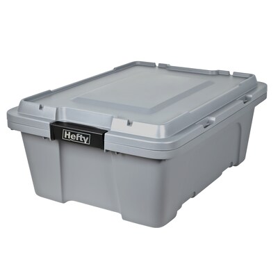 Hefty 6.5-qt Clear Storage Bin with Blue Lid 