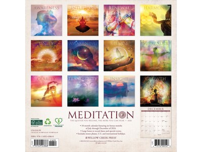 2025 Willow Creek Meditation 12 x 12 Monthly Wall Calendar (43868)