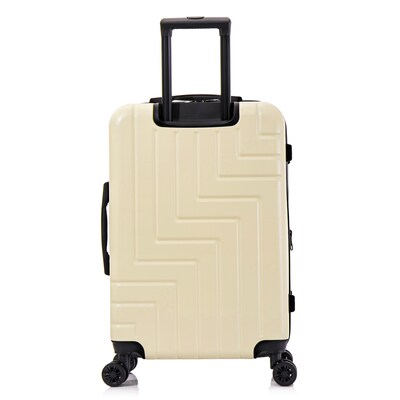 DUKAP Zahav 25.78" Hardside Suitcase, 4-Wheeled Spinner, TSA Checkpoint Friendly, Sand (DKZAH00M-SAN)