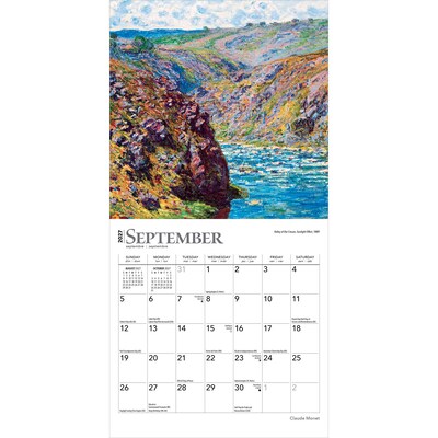 2027 BrownTrout Claude Monet 7" x 7" Monthly Wall Calendar (9798330709540)