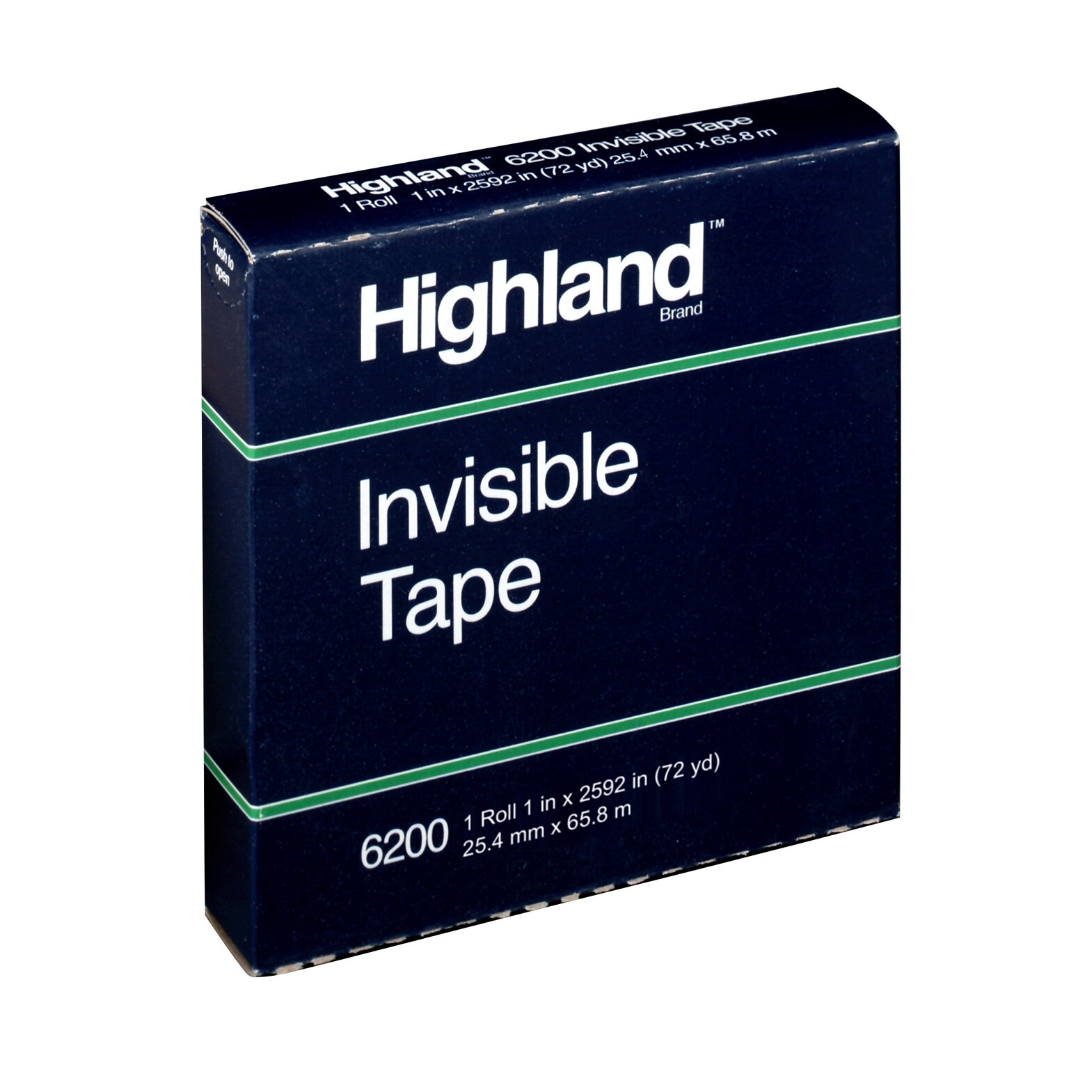 Scotch Invisible Clear Tape, 1 x 72 yds., 1 Core (620012592)