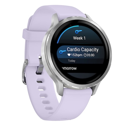 Garmin Venu 4 Fitness Smartwatch, GPS, 41mm, Periwinkle Silicone Band (010-03013-01)