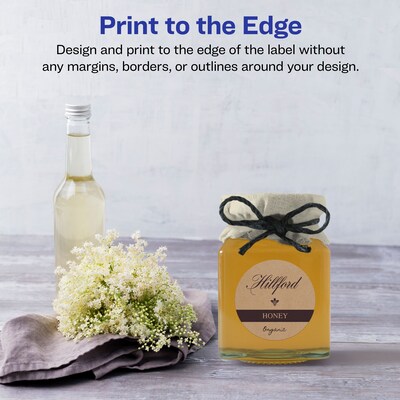 Avery Laser/Inkjet Round Multipurpose Labels, 2" Dia., Kraft Brown, 600 Labels/Box (94501)
