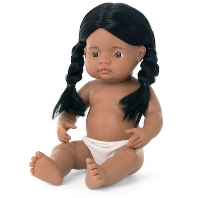 MINILAND Anatomically Correct 15" Baby Doll, Native American Girl (MLE31240)