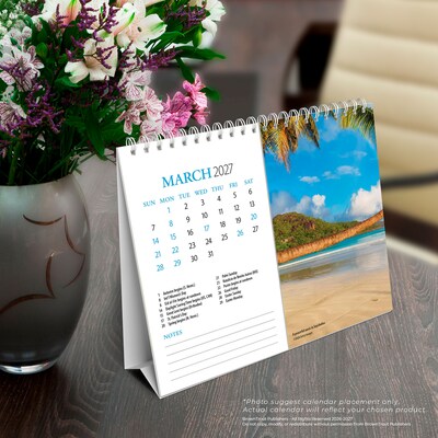 2027 BrownTrout Beaches 7.5" x 6" Monthly Wall Calendar, Assorted Colors (9798330709366)