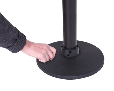 Queue Solutions 34" x 4' Acrylic Stanchion Post Panel Kit, Clear (PNL4834B-CA2-KIT)