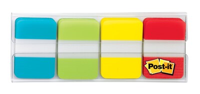 Post-it Tabs, 1" Wide, Solid, Assorted Colors, 88 Tabs/Pack (686-ALYR1IN)