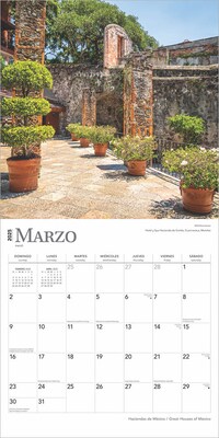 2025 BrownTrout Haciendas de Mexico Great Houses of Mexico 12" x 12" Monthly Wall Calendar (9781975474898)
