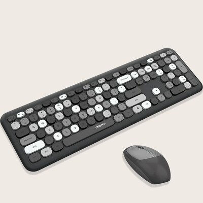 SaharaCase Wireless Keyboard and Mouse Combo, Black/Gray (KB1)